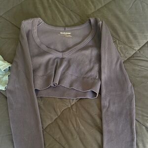 Garage Women's Ribbed Crop Top - Dark Gray